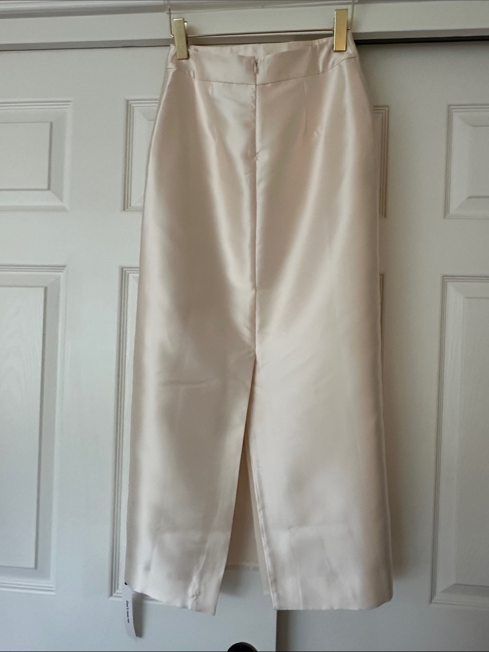 Reformation Satin lydia Midi Skirt in Light Beige - Picture 3 of 5